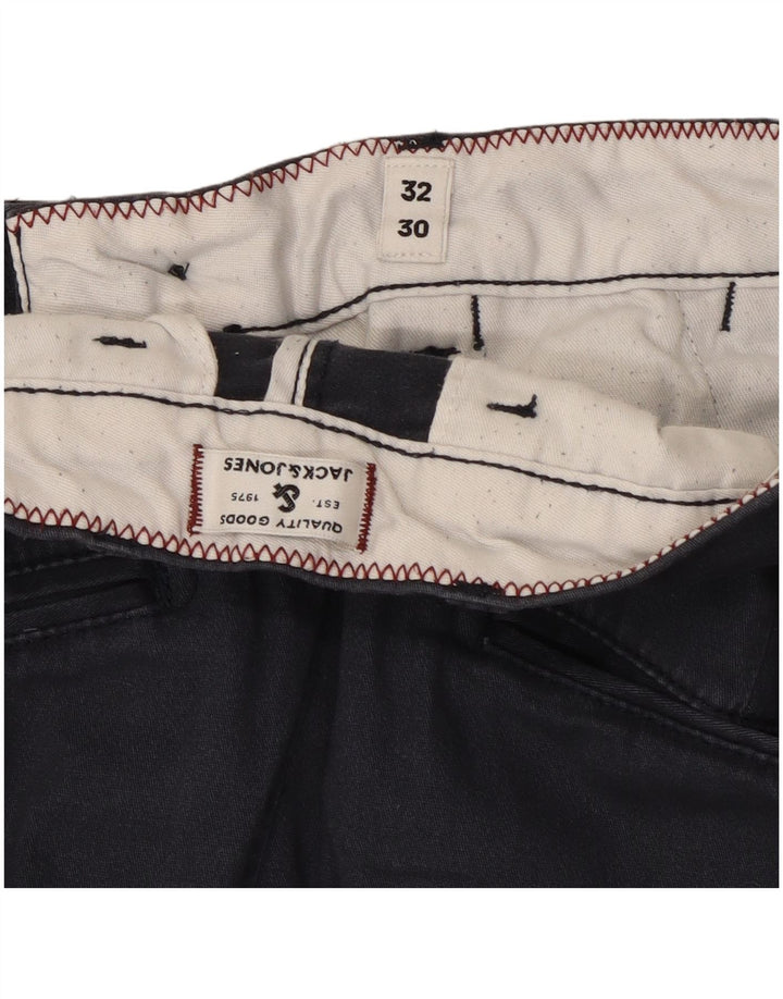 Pantaloni chino slim pentru bărbați JACK & JONES L32 L28 bumbac bleumarin