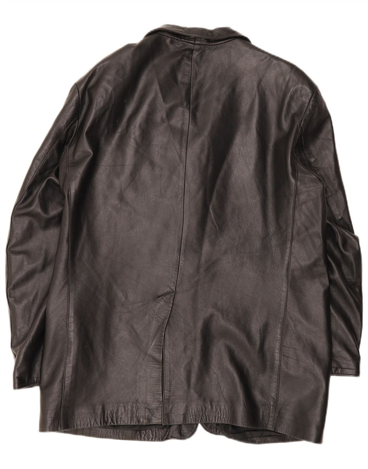 Jachetă de piele vintage pentru bărbați IT 54 2XL neagră