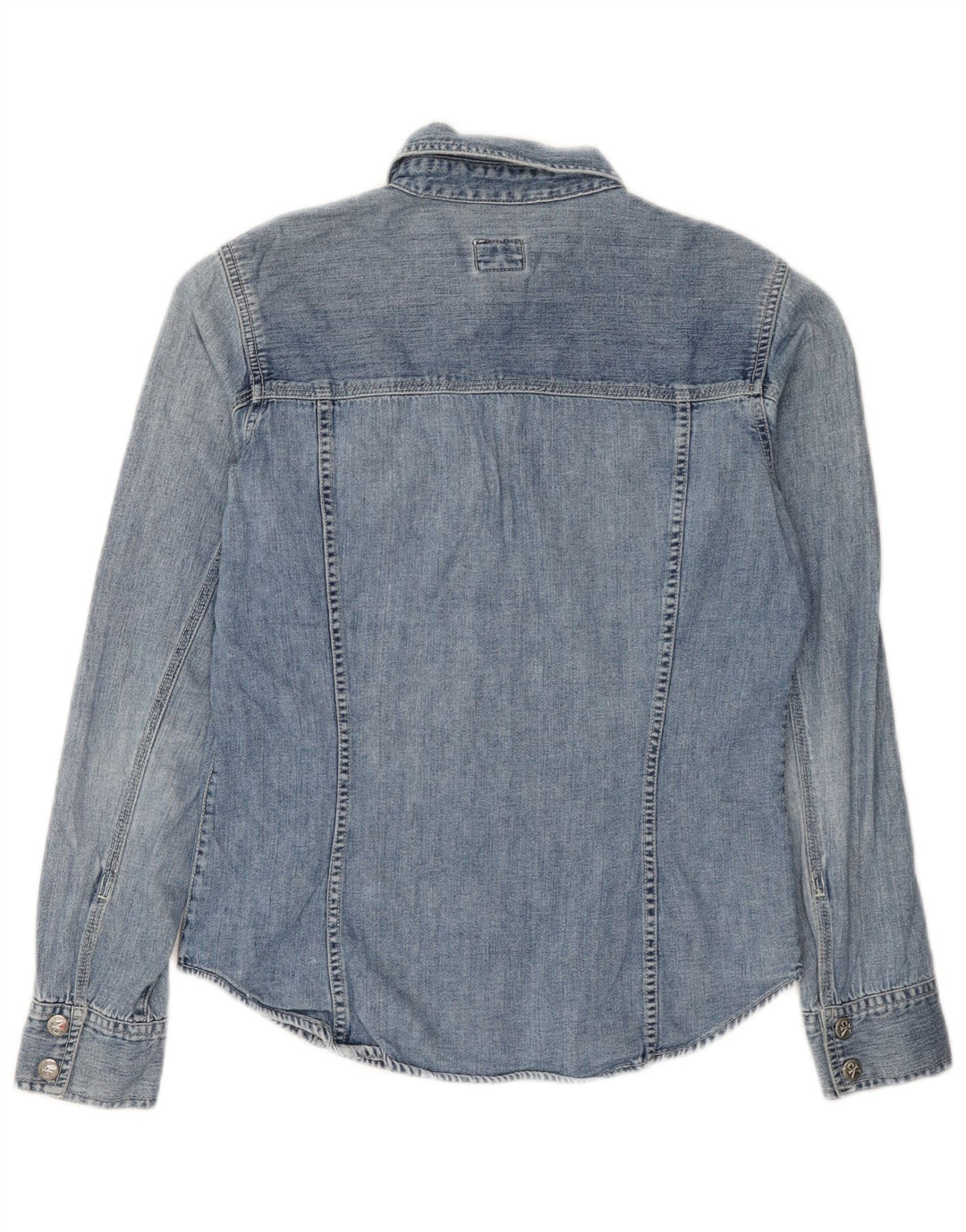 Cămașă de blugi pentru femei Calvin Klein Jeans, bumbac albastru mediu