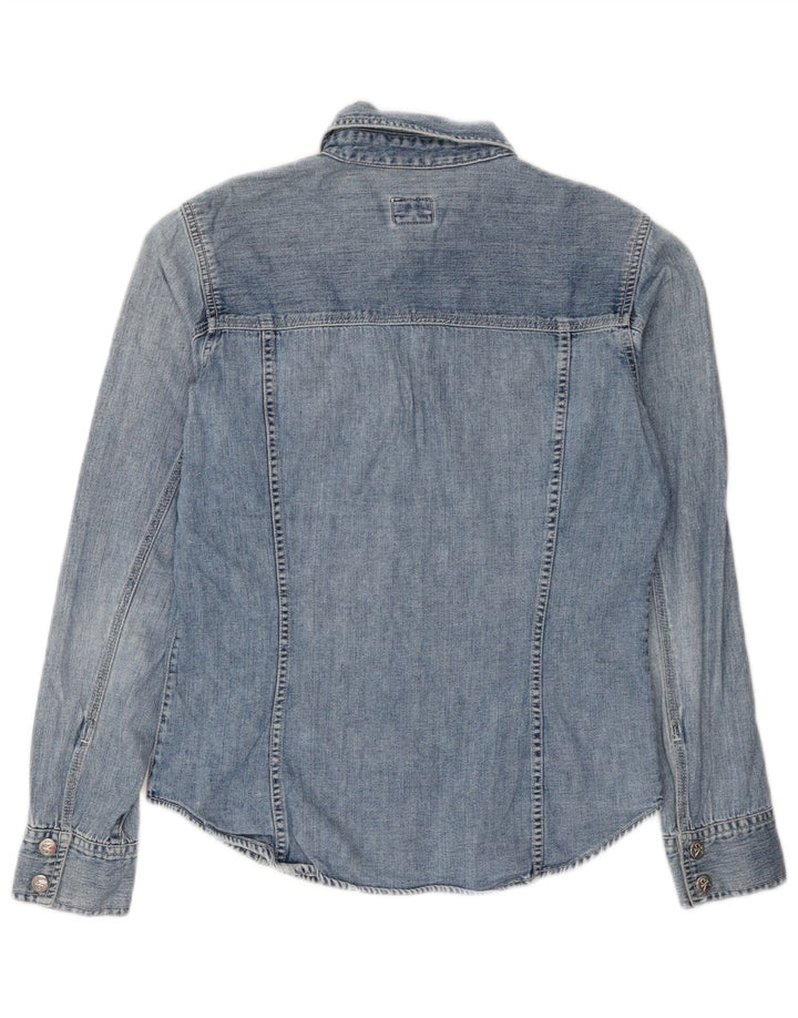 Cămașă de blugi pentru femei Calvin Klein Jeans, bumbac albastru mediu
