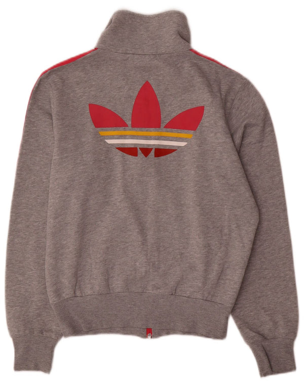 Jachetă de top pentru trening supradimensionată pentru femei Adidas, UK 10, gri mic