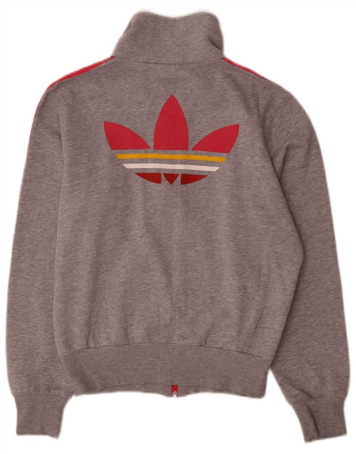 Jachetă de top pentru trening supradimensionată pentru femei Adidas, UK 10, gri mic