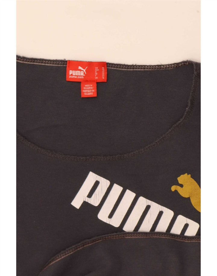 Tricou cu mânecă lungă cu grafică Puma pentru femei UK 16, mare, gri