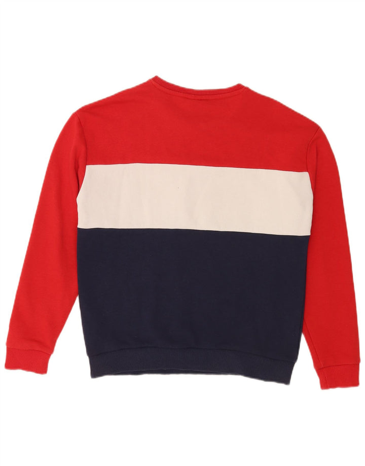 Pulover cu grafic supradimensionat pentru femei Fila, UK 10, roșu mic Colorblock