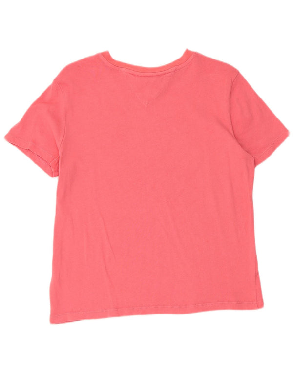 Tricou cu mânecă scurtă Tommy Hilfiger pentru femei Top UK 10 Small Pink