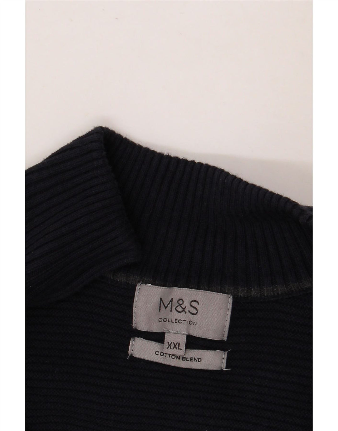 Pulover cardigan pentru bărbați MARKS & SPENCER 2XL bumbac bleumarin