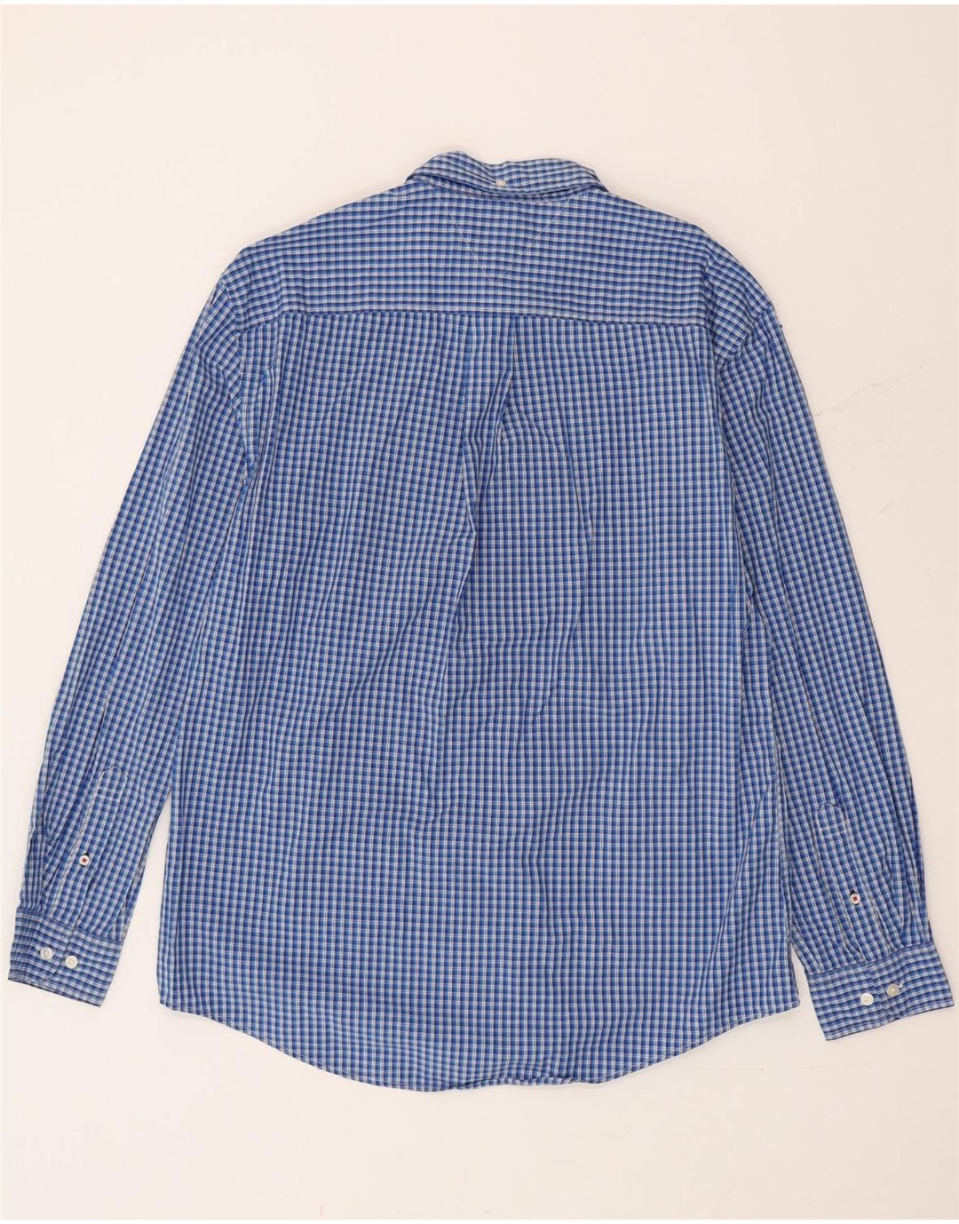 Cămașă pentru bărbați Tommy Hilfiger XL, bumbac vichy albastru