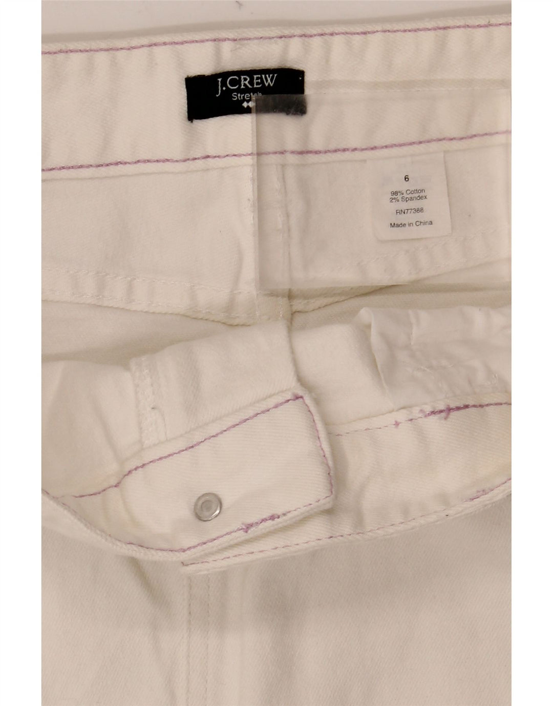 Fusta de blugi pentru femei J. Crew US 6 Medium W32 Bumbac alb