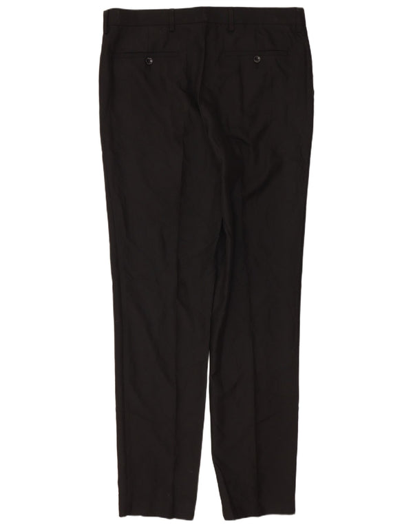 Marks & Spencer Mens Skinny Chino Trousers W34 L33 Black Polyester