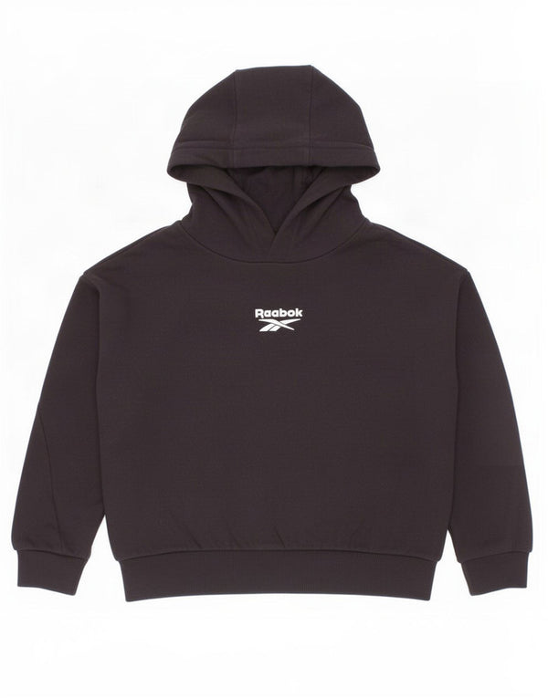 Pulover Reebok pentru fete, 6-7 ani, bumbac negru color bloc