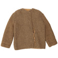 Jachetă vintage pentru femei din tricot, UK 12, maro mediu