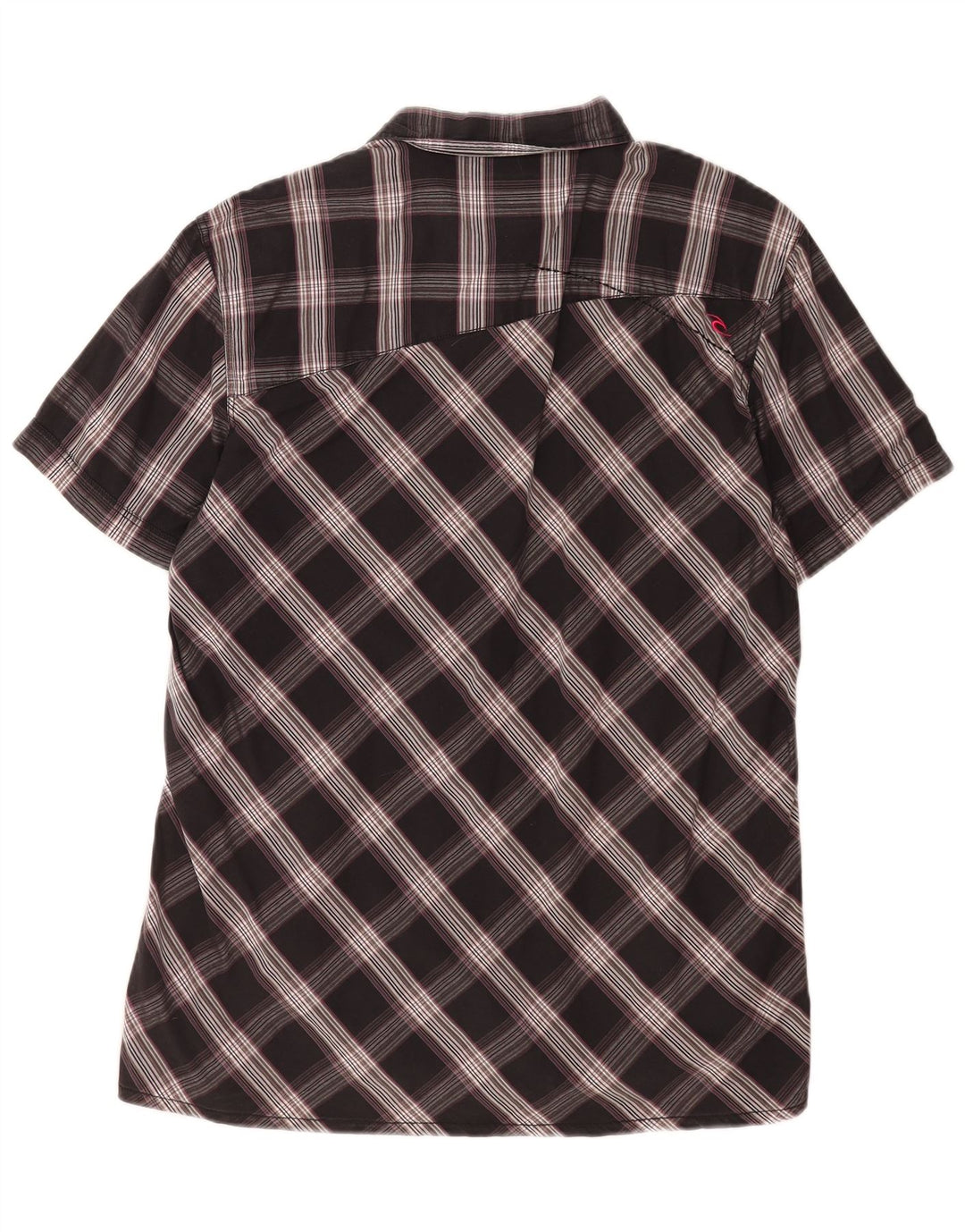 Cămașă cu mânecă scurtă pentru bărbați Rip Curl XL, bumbac cu carouri negru