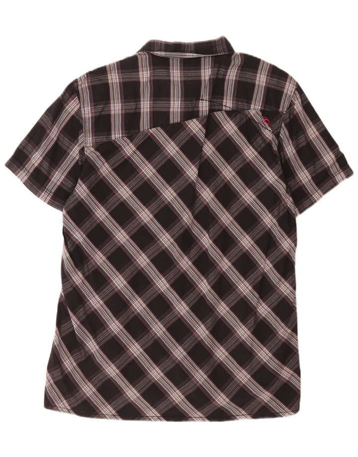 Cămașă cu mânecă scurtă pentru bărbați Rip Curl XL, bumbac cu carouri negru