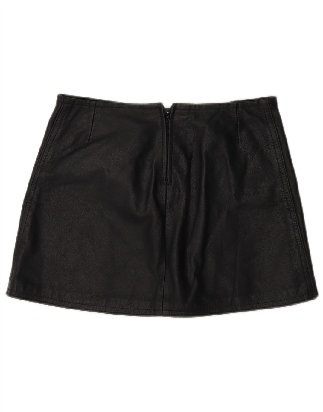 Fusta Mini din piele Vintage pentru femei W28 Medium Black