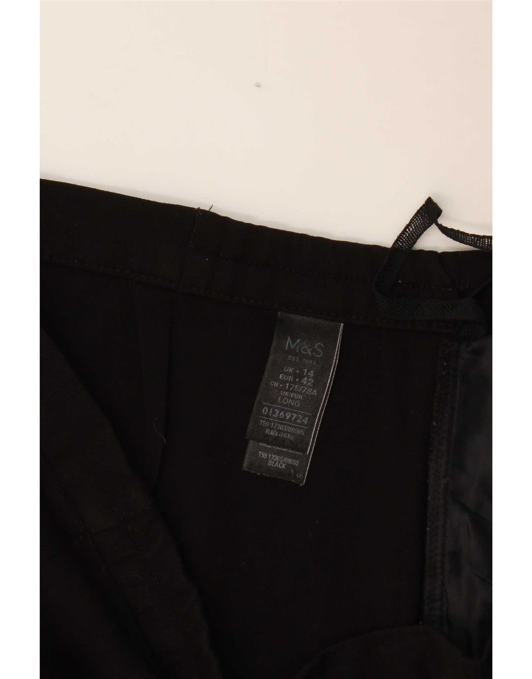 Pantaloni casual pentru femei Marks & Spencer UK 14 Large W34 L32 Poliester negru