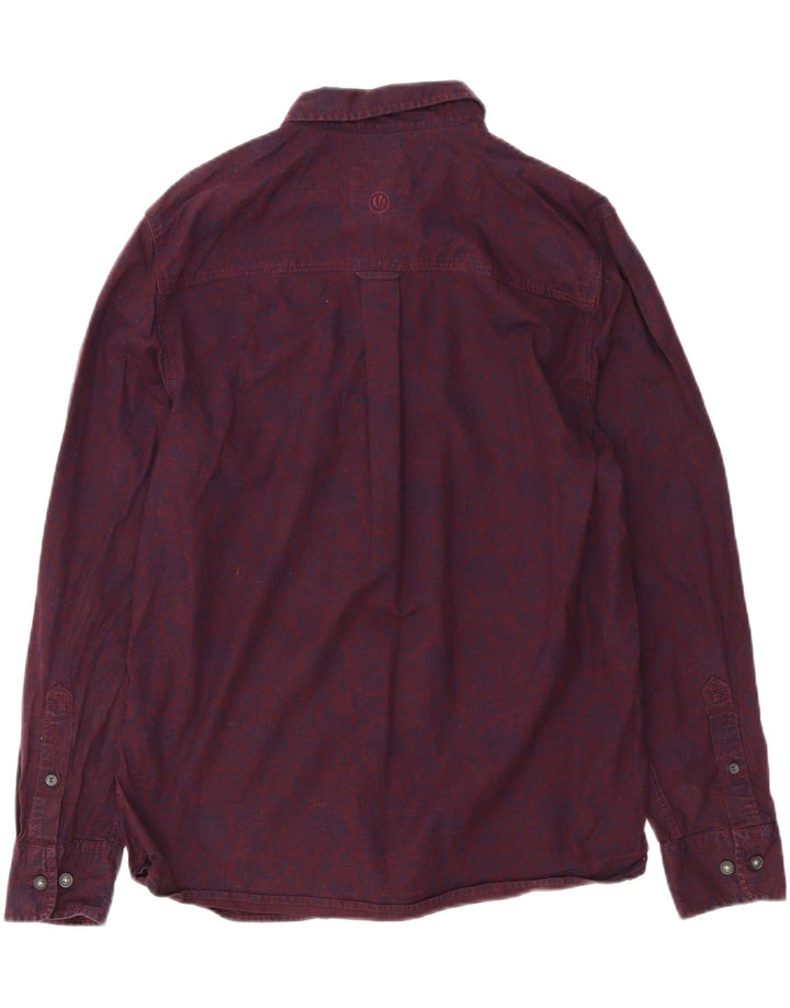 Cămașă pentru bărbați Fat Face cu model abstract, bumbac mediu burgundy
