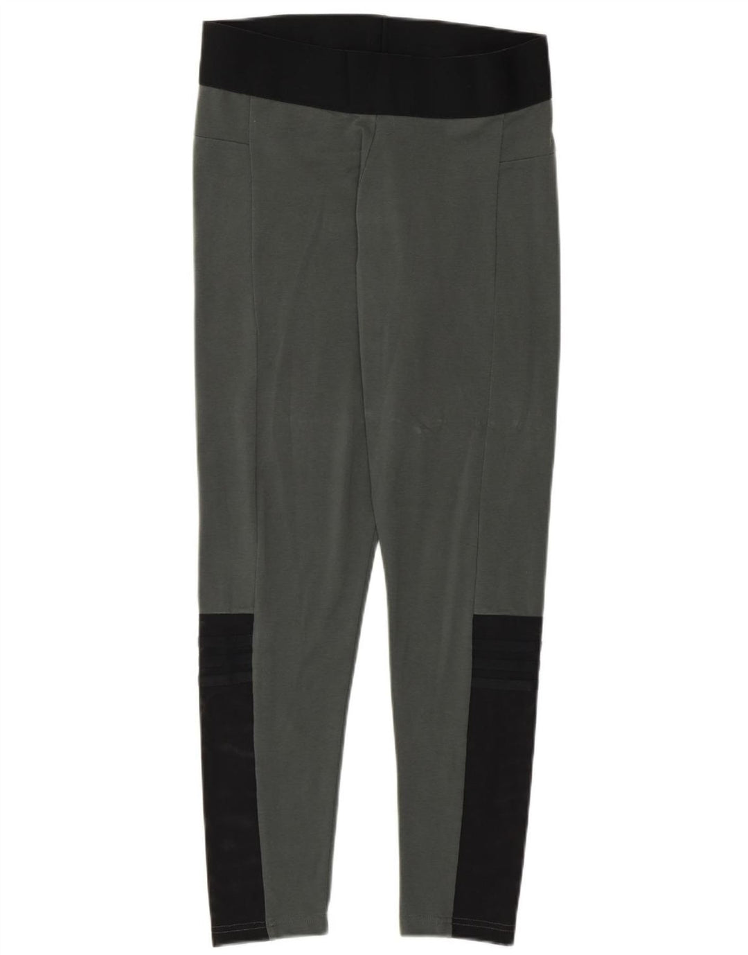 Leggings pentru femei Adidas UK 12/14, bumbac color bloc, gri mediu