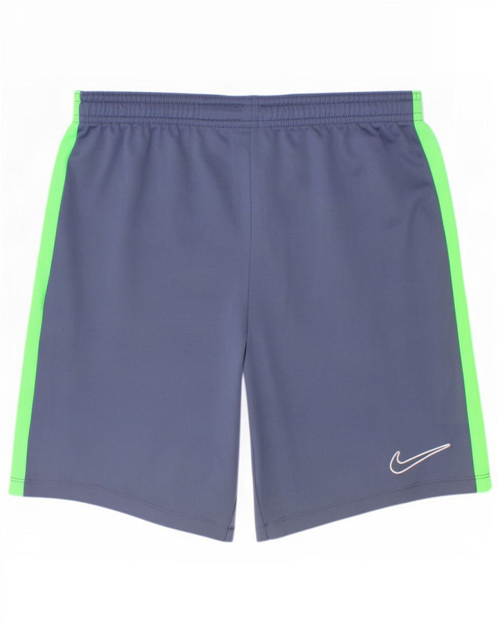 Pantaloni scurți sport Nike pentru băieți 12-13 ani, mari, albastru, poliester color bloc