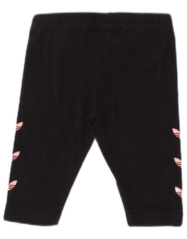 Leggings grafic Nike pentru fetite 0-3 luni, bumbac negru
