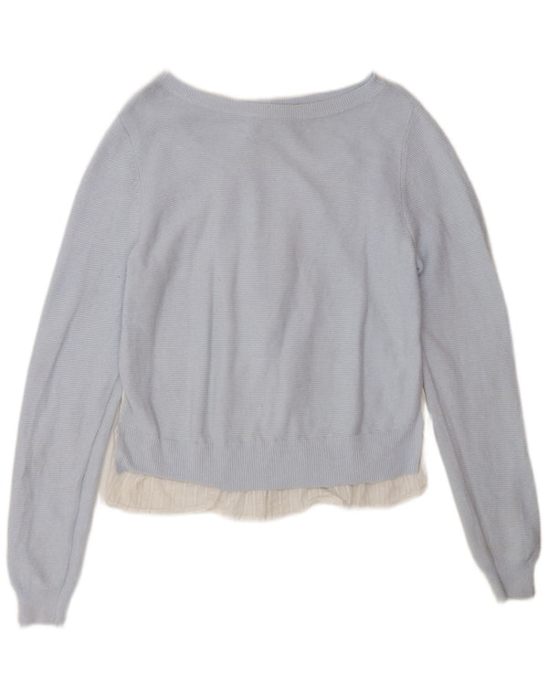 MINT VELVET Pulover pentru femei cu gât de barcă UK 14 Medium Blue Colorblock
