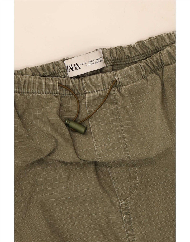 Fusta Maxi Femei Zara Mică W26 Kaki Check