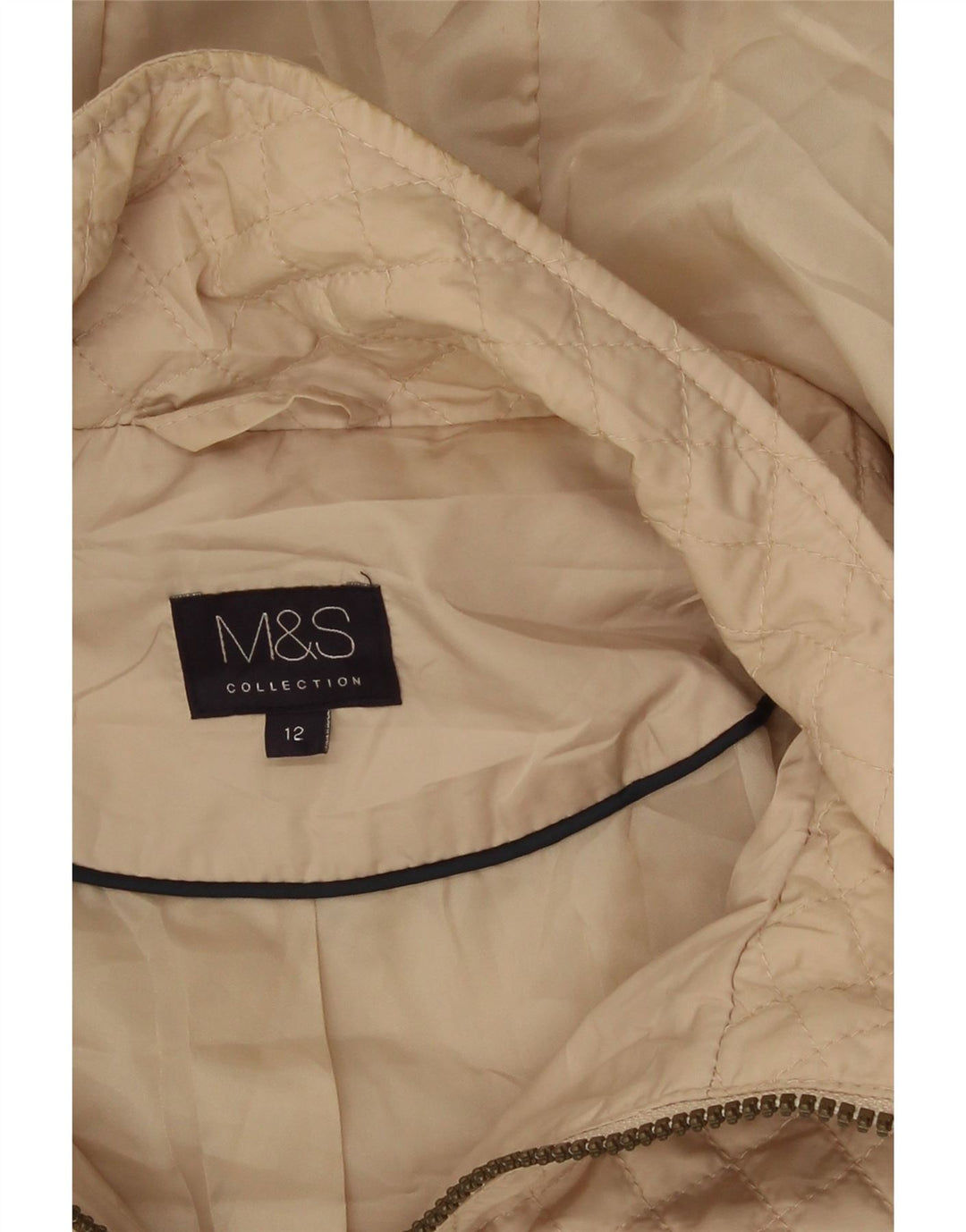 Jachetă matlasată cu glugă pentru femei Marks & Spencer UK 12 Bej mediu