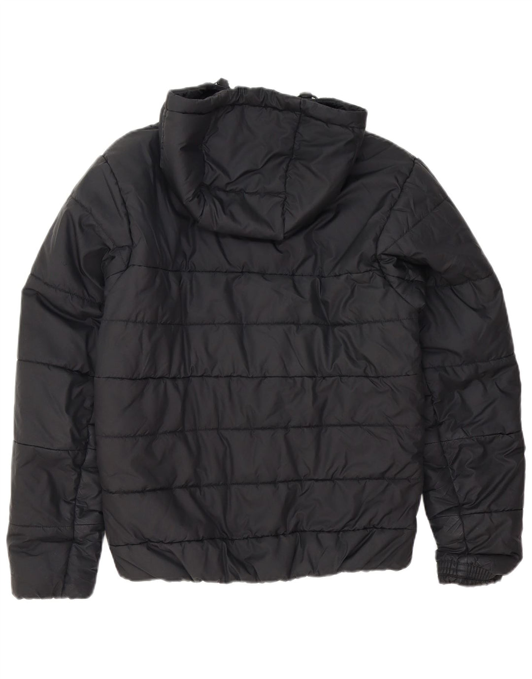 Jachetă căptușită cu glugă Nike Therma-Fit pentru bărbați UK 38 Poliester mediu negru