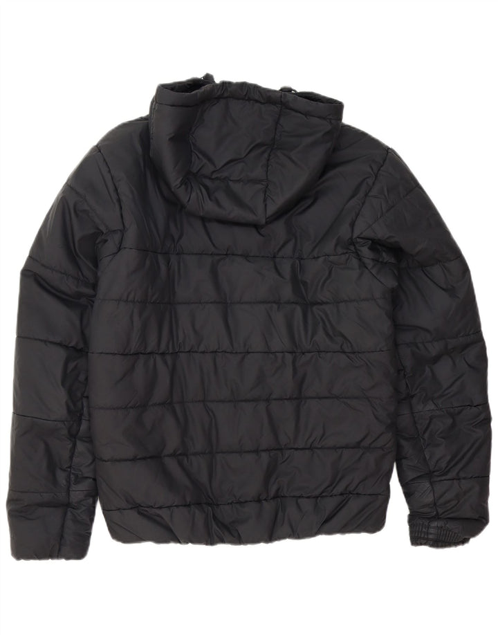 Jachetă căptușită cu glugă Nike Therma-Fit pentru bărbați UK 38 Poliester mediu negru