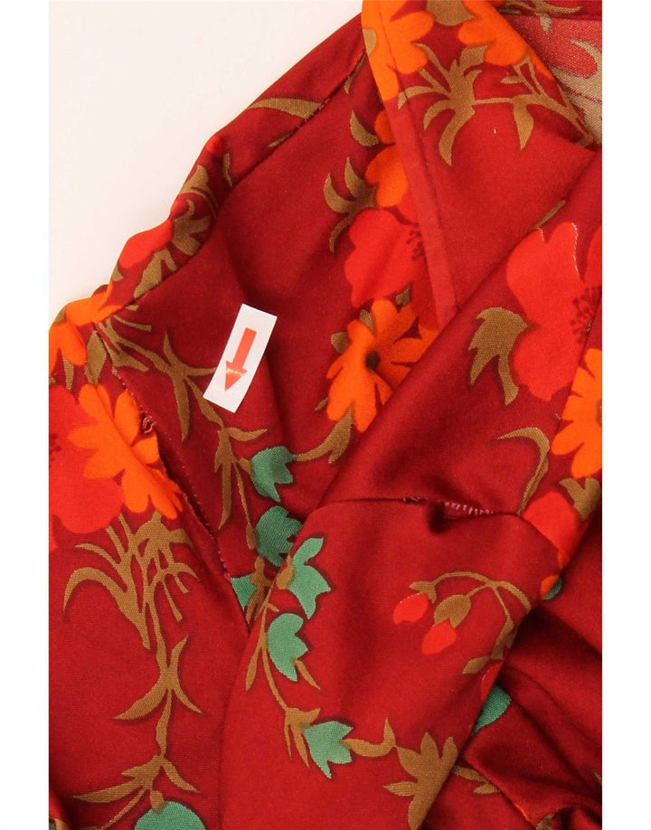Cămașă vintage pentru femei UK 14 Medium Red Floral