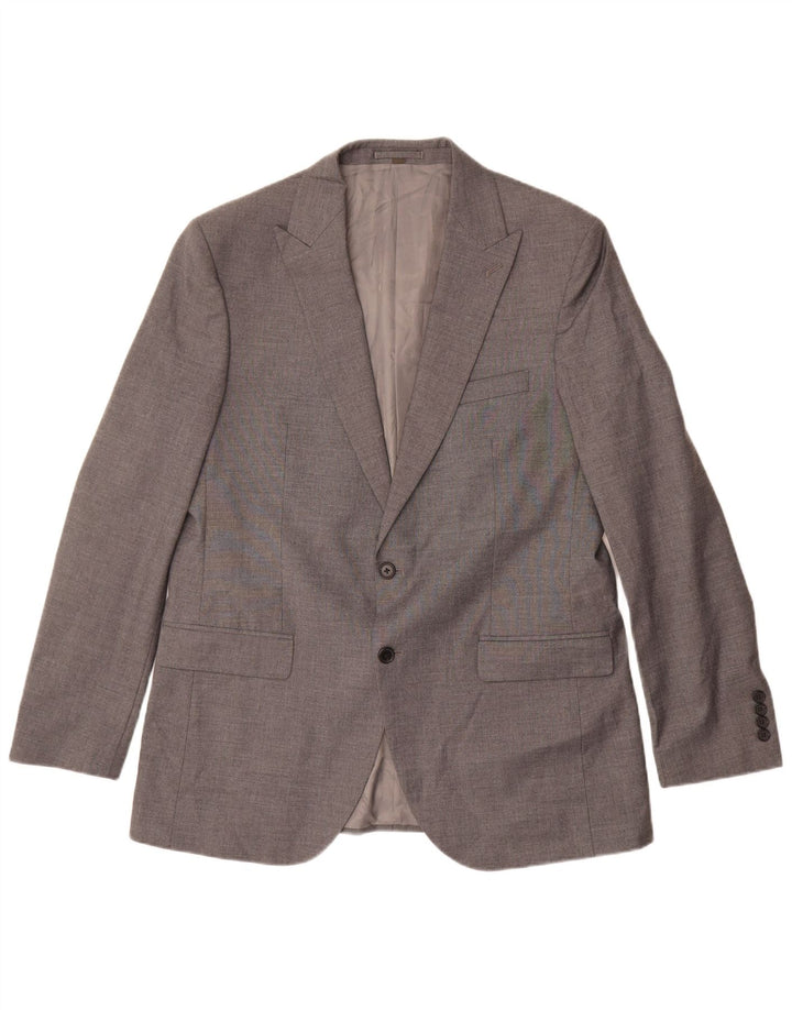 Jachetă pentru bărbați Marks & Spencer cu 2 nasturi, UK 44 XL, poliester gri