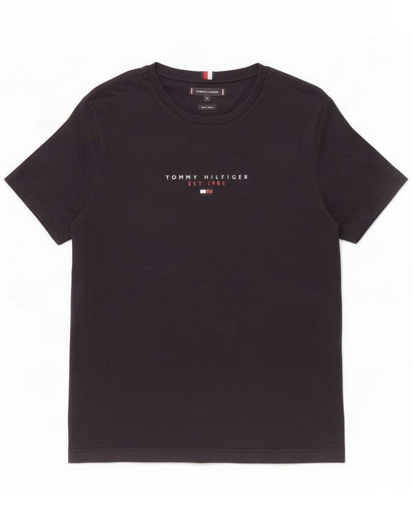 Tricou grafic Tommy Hilfiger pentru bărbați Top mediu din bumbac bleumarin
