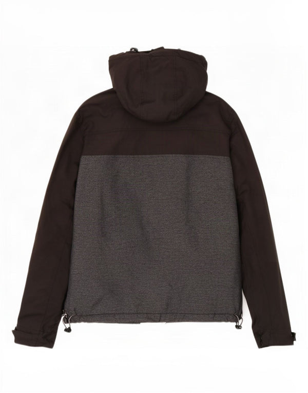 Jachetă de vânt cu glugă pentru bărbați Superdry UK 42 XL, negru, bloc de culoare