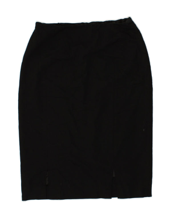 Fusta midi pentru femei JAEGER UK 12 Medium W28 Lână neagră