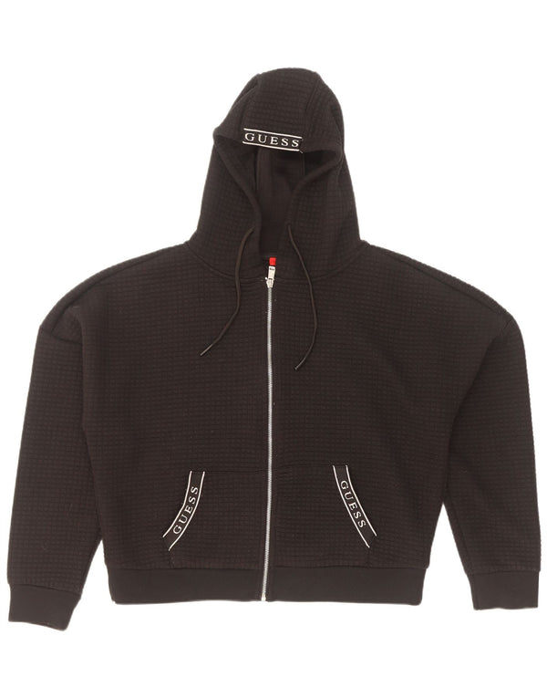 Pulover Guess pentru damă, cu grafic supradimensionat, cu fermoar, UK 16, mare, negru