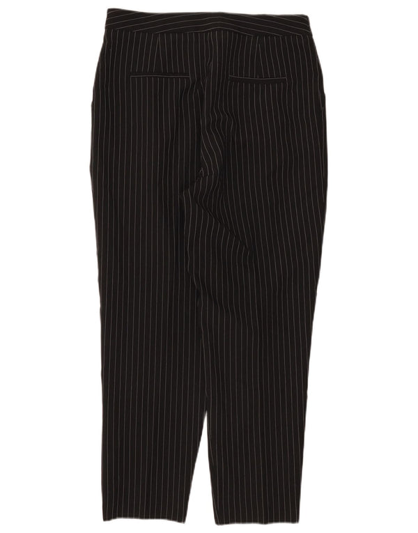 Pantaloni chino crop Topshop pentru femei UK 12 Medium W30 L25 Black Pinstripe