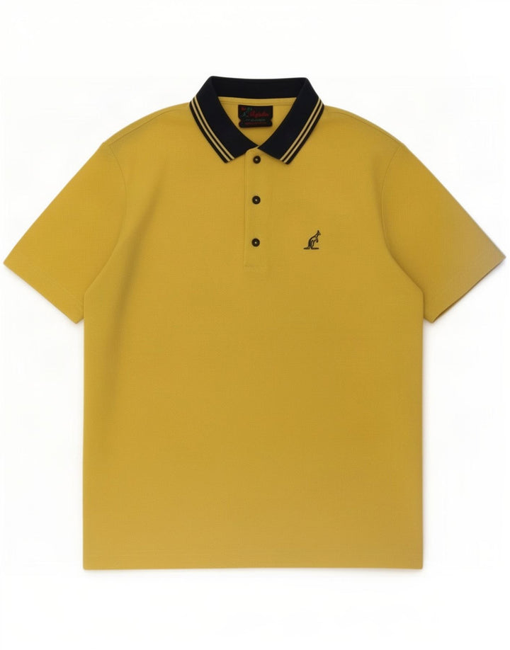 AUSTRALIAN L'ALPINA Tricou polo pentru bărbați Poliester galben mediu