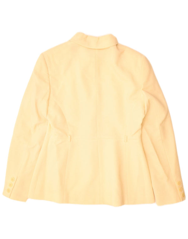 Sacou blazer pentru femei Karen Millen cu 3 nasturi UK 14 Medium Bej Lână nouă