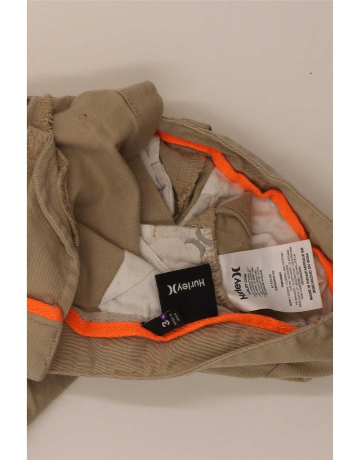 Hurley Hot Pants pentru femei US 3 Small W30 Beige Bumbac