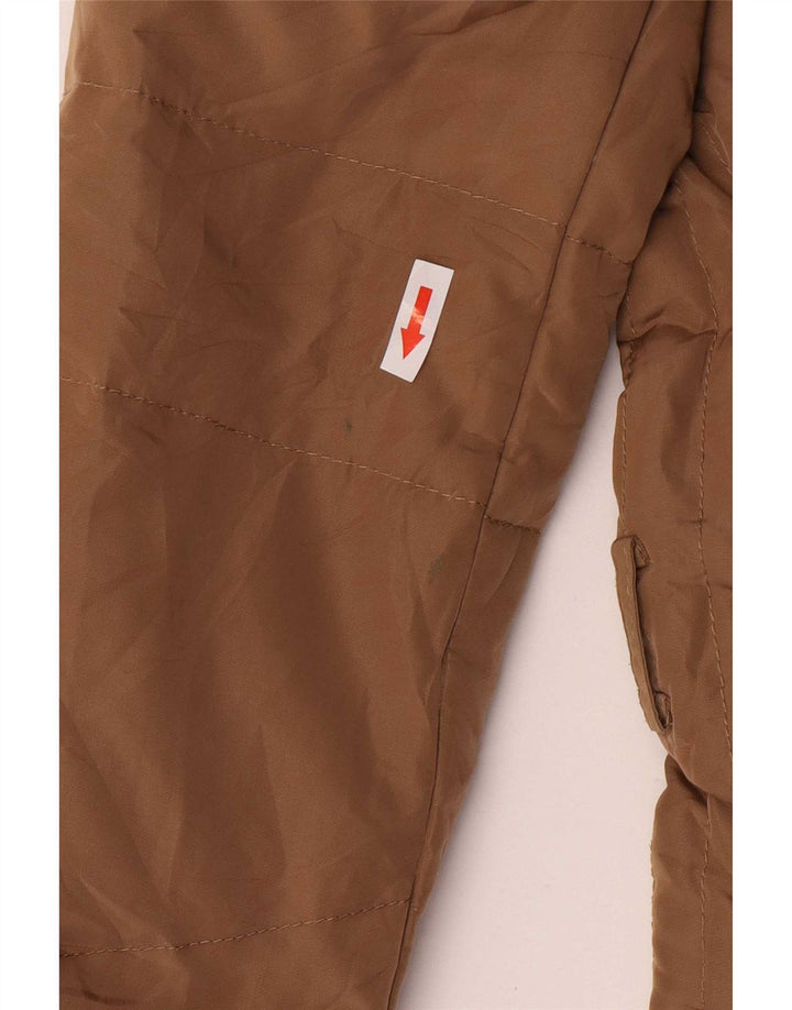Jachetă căptușită cu glugă pentru femei Zara UK 14 Medium Bej Poliester