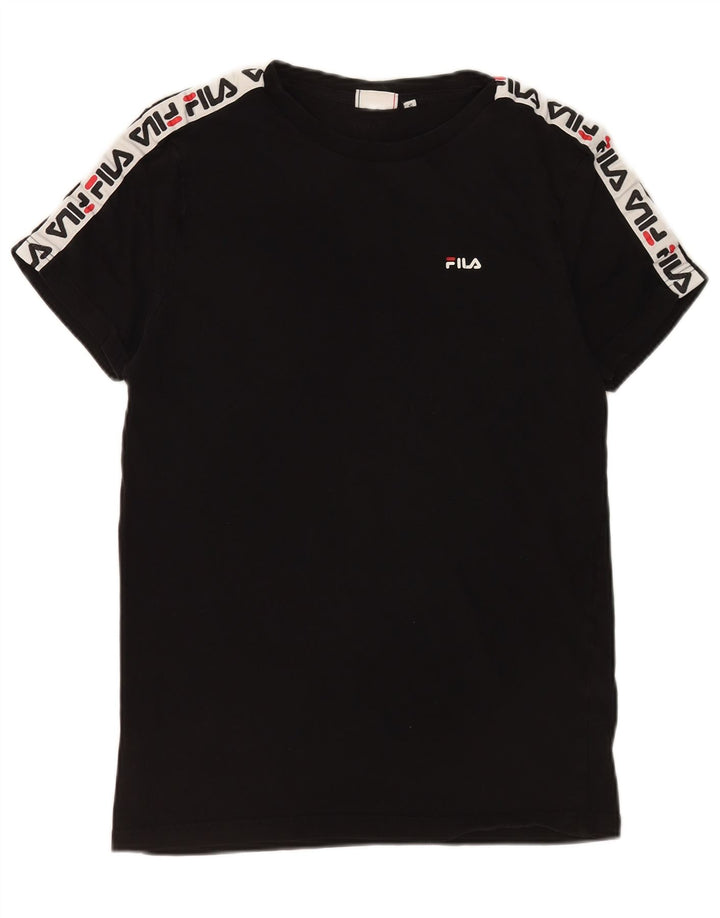 Tricou cu grafic Fila pentru bărbați Top mic bumbac negru