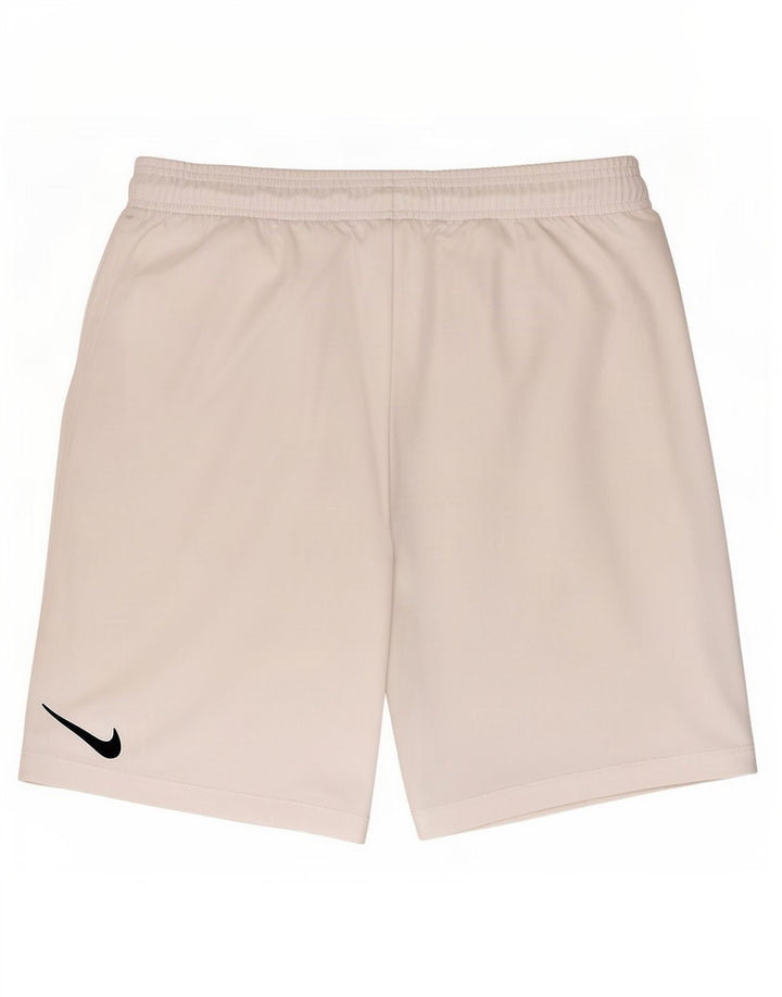 Pantaloni scurți sport Nike Dri Fit pentru bărbați, poliester alb mediu