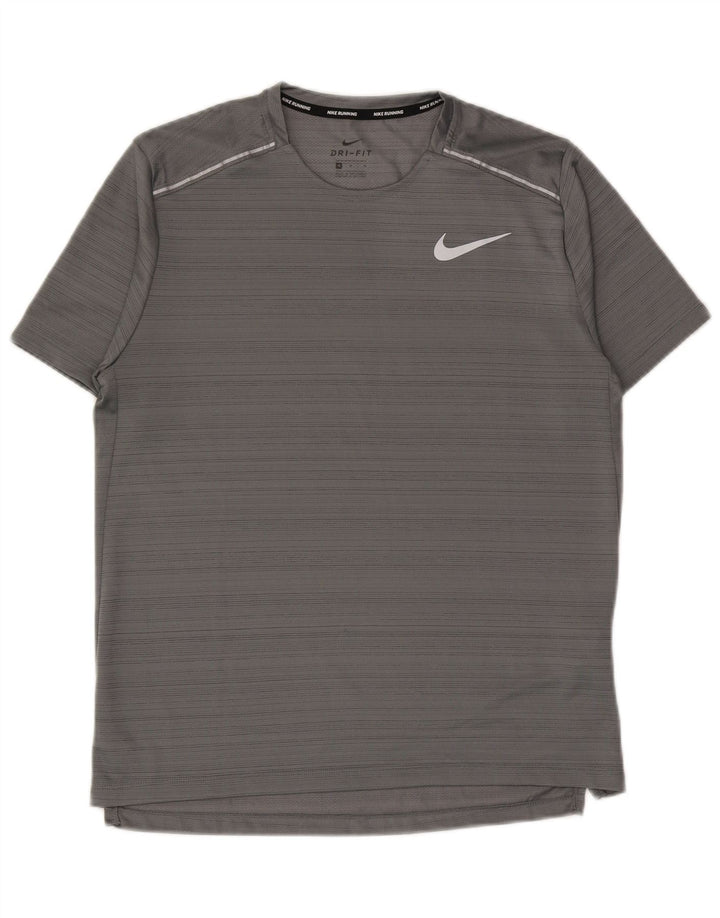 Tricou Nike Dri Fit pentru bărbați Top Mediu Gri Poliester cu dungi