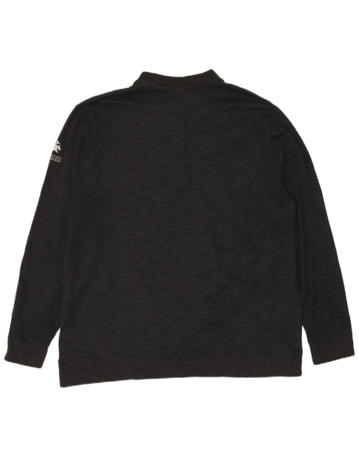 Top de trening Nike Dri Fit Zip Neck Pullover pentru bărbați, 2XL, negru, pete