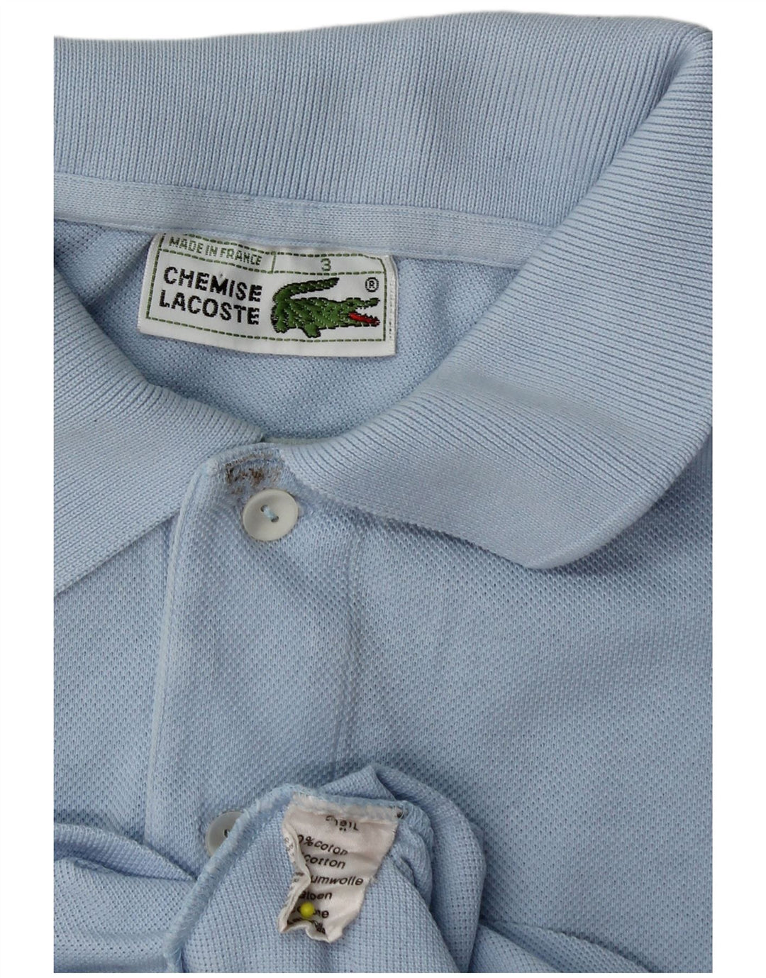 Tricou polo pentru bărbați Lacoste Mărimea 3 Bumbac albastru mic
