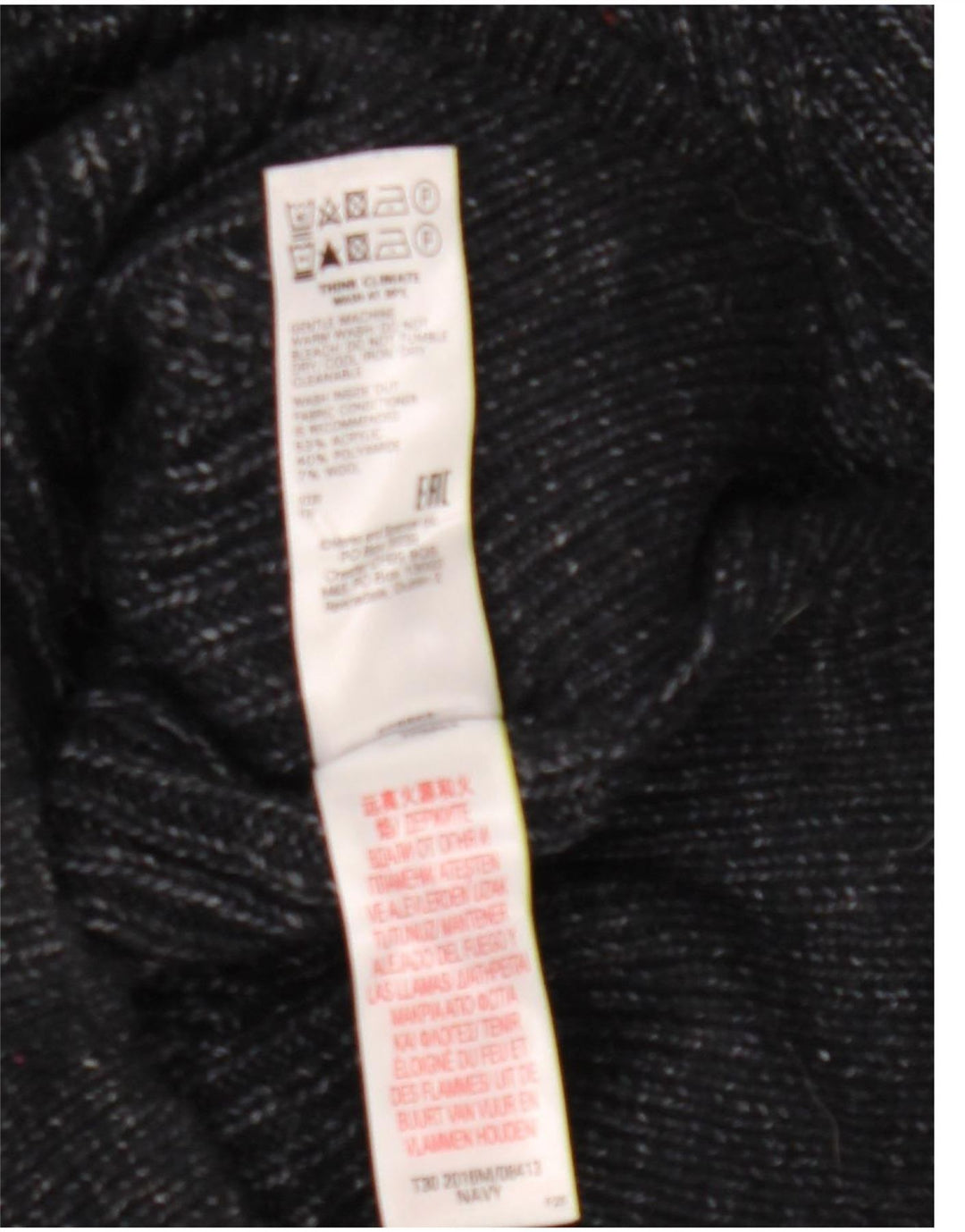 Pulover pentru bărbați Marks & Spencer cu gât rulat, mijlociu, albastru marin pete