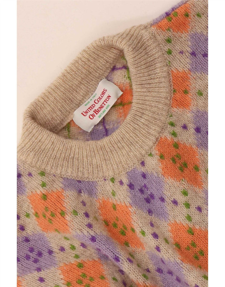 Pulover Benetton pentru bărbați cu gât crew pulover IT 48 Medium Multicolor