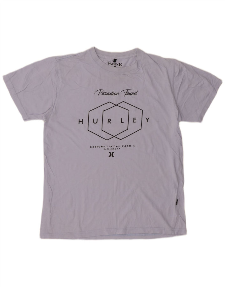 Tricou grafic HURLEY pentru bărbați Top din bumbac albastru mediu