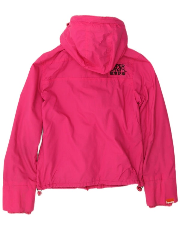 Jachetă Windbreaker cu glugă Superdry pentru femei, UK 10, roz mic