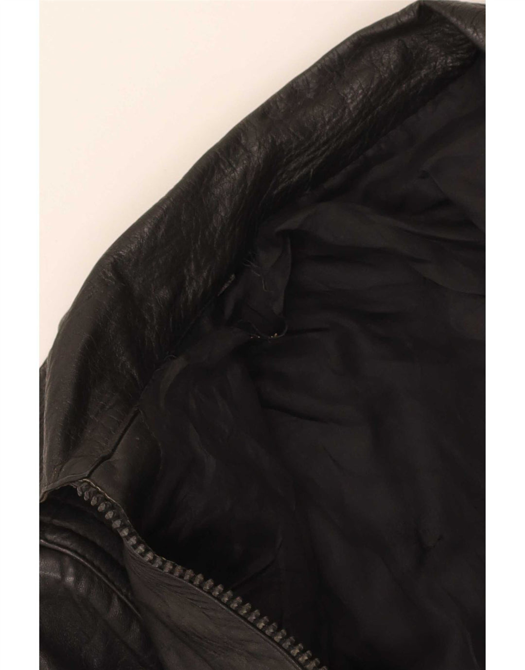 Jachetă de piele vintage pentru femei UK 8 Small Black