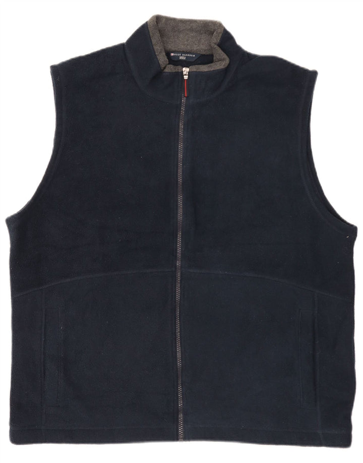 Gilet pentru bărbați Marks & Spencer din fleece UK 42 XL bleumarin poliester